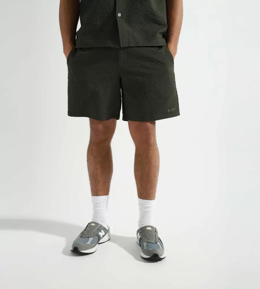 Broeken En Jeans^OLAF Seersucker Shorts Forest Green