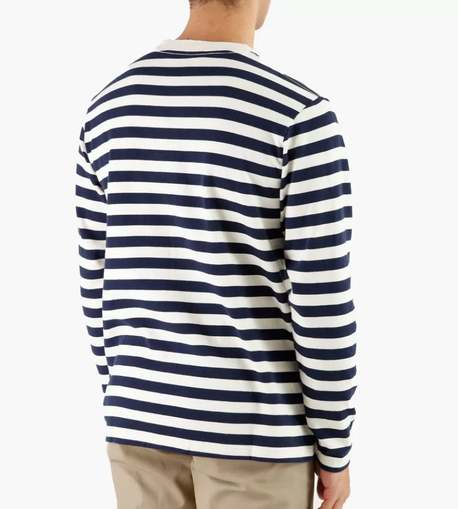 Tops^OLAF Stripe Sans Longsleeve Tee White Blue