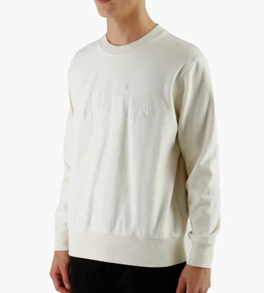 Tops^OLAF Varsity Crewneck Off White