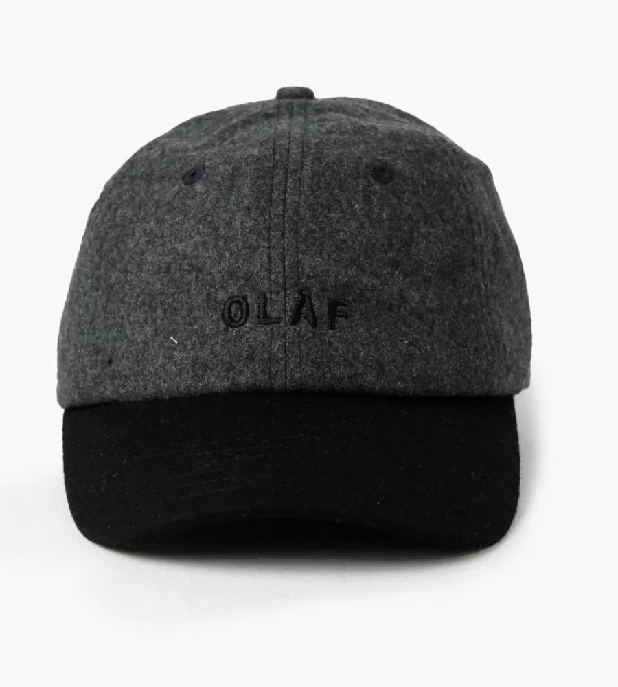 Petten & Mutsen^OLAF Wool Varsity Cap Dark Grey