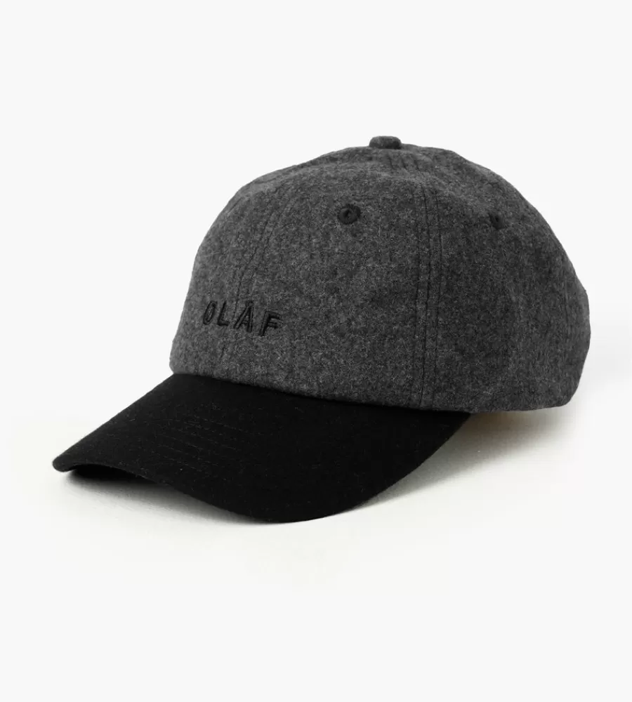 Petten & Mutsen^OLAF Wool Varsity Cap Dark Grey