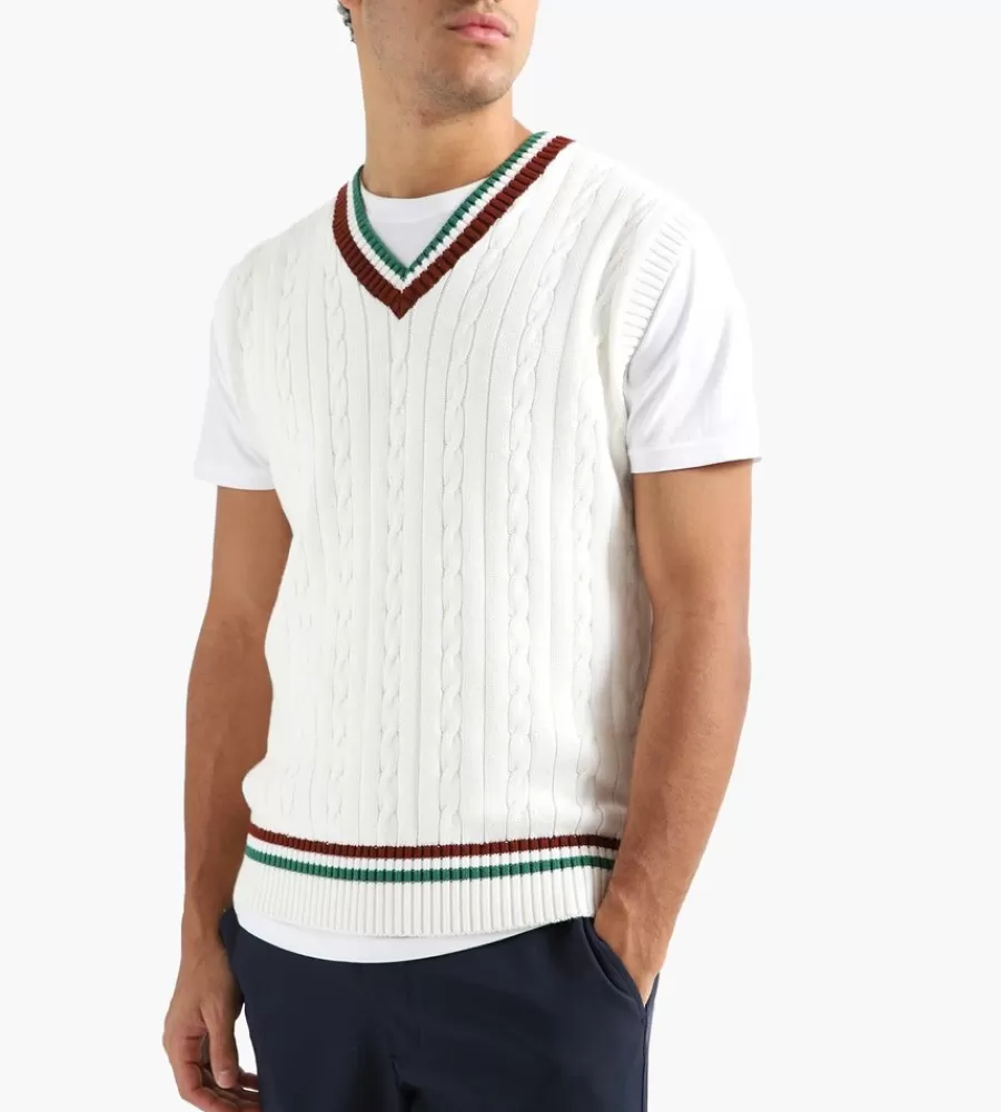 Tops^PALMES James Knitted Vest White