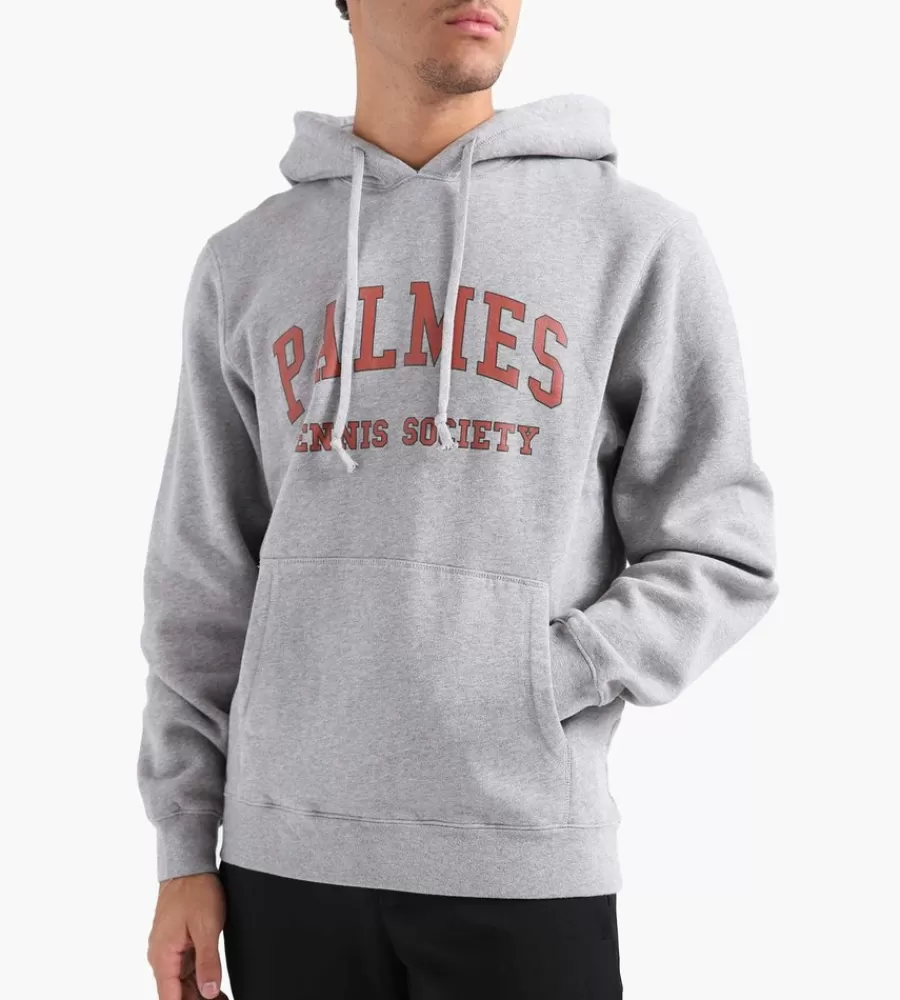 Tops^PALMES Mats Hooded Sweatshirt Grey Melange