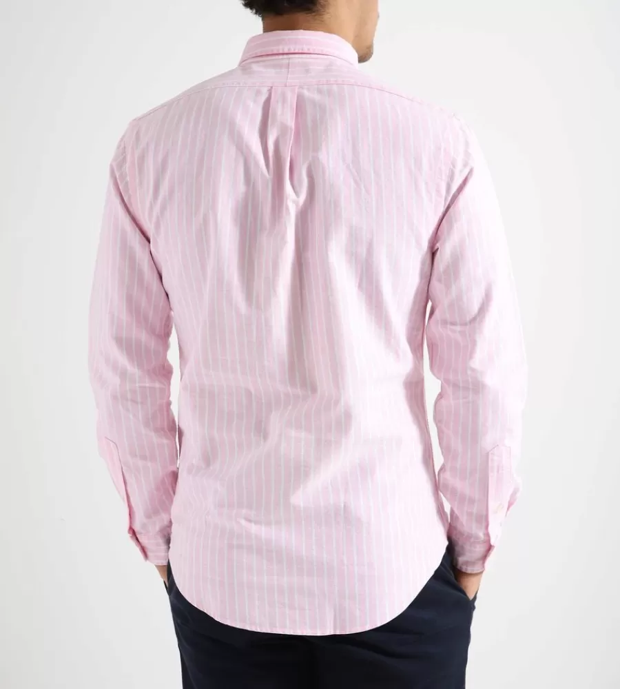 Tops^POLO RALPH LAUREN Long Sleeve Sport Shirt 4330B Pink White
