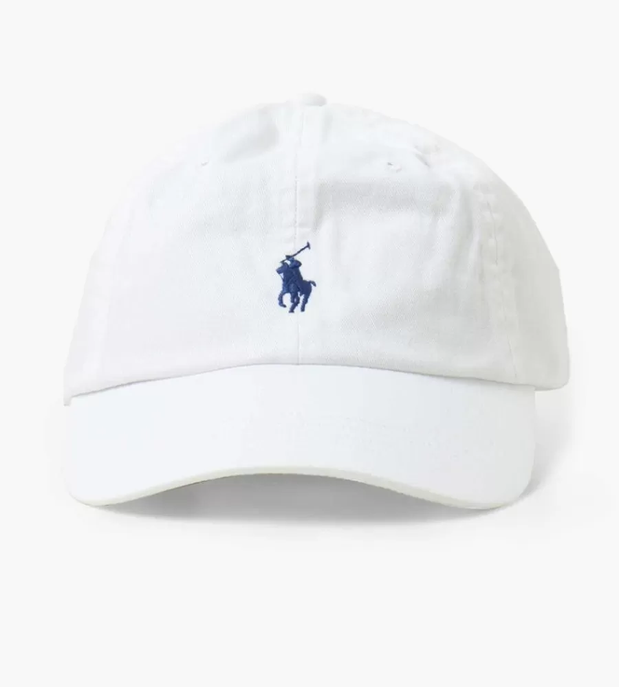 Petten & Mutsen^POLO RALPH LAUREN Sport Cap Hat White Marlin Blue