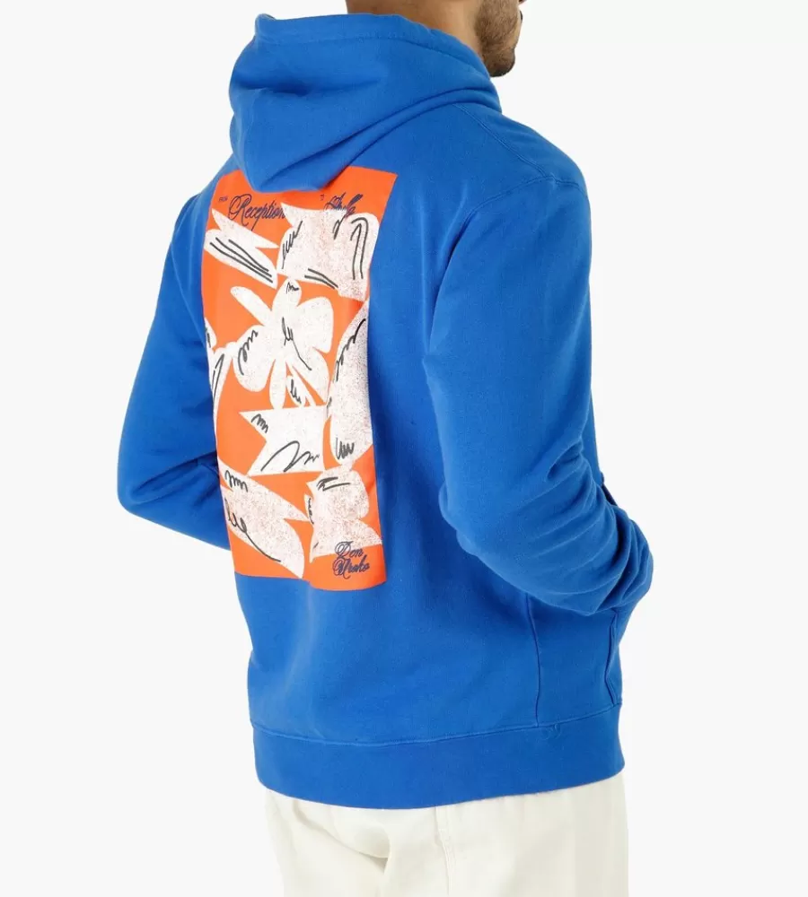 Tops^RECEPTION Hooded Sweat Electric Blue