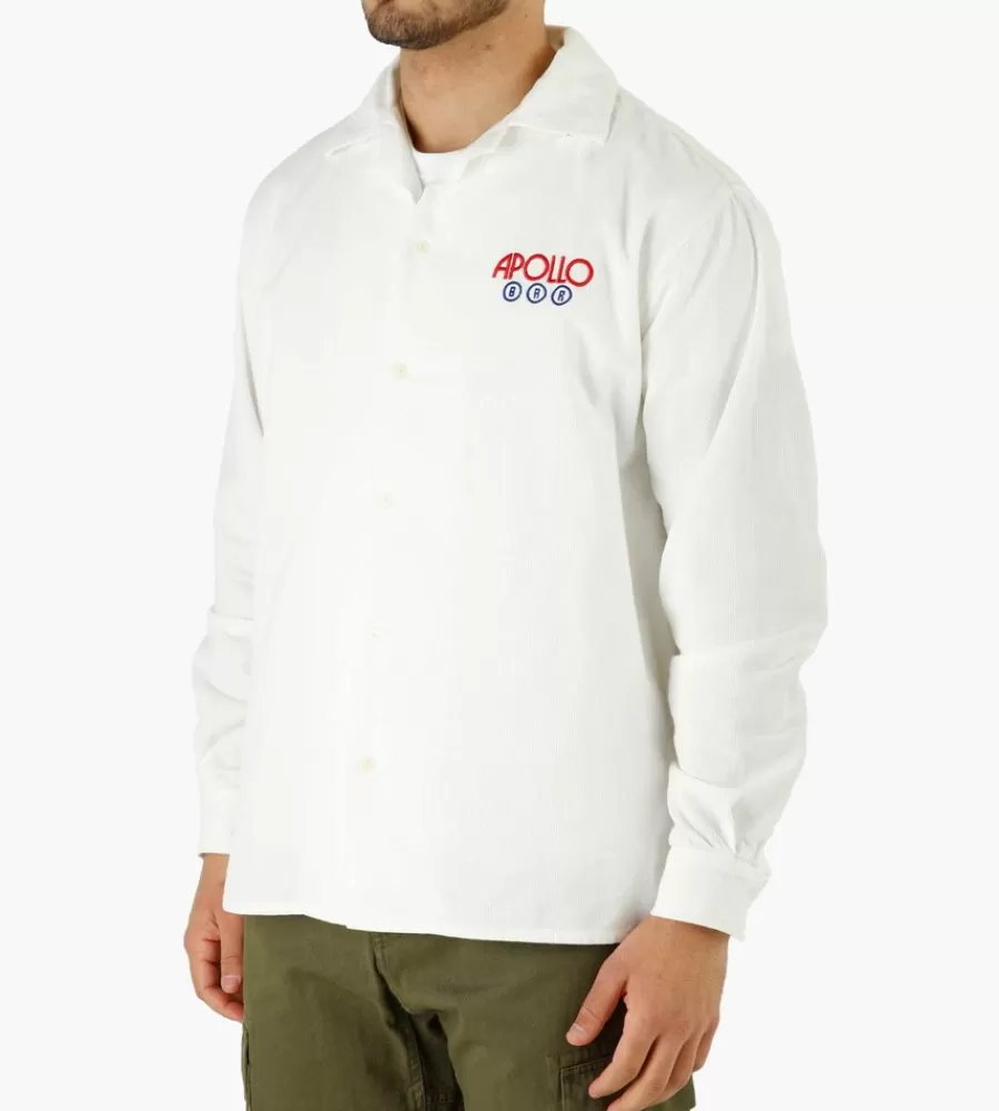 Tops^RECEPTION Longsleeve Bowling Shirt White