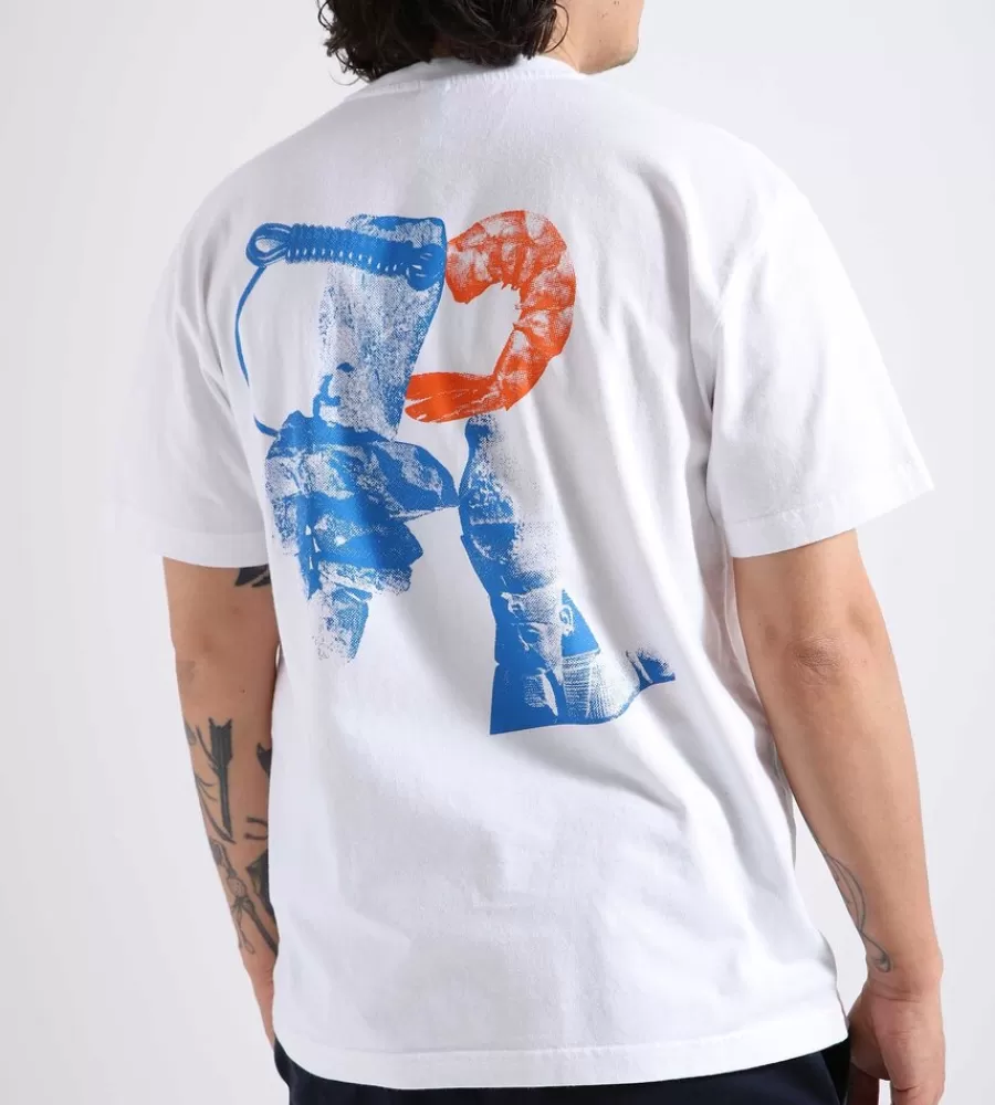 Tops^RECEPTION Ss Tee Shrimp Cotton Single Jersey White