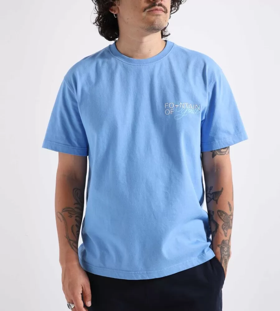 Tops^RECEPTION Ss Tee Youth Cotton Single Jersey Granada Blue