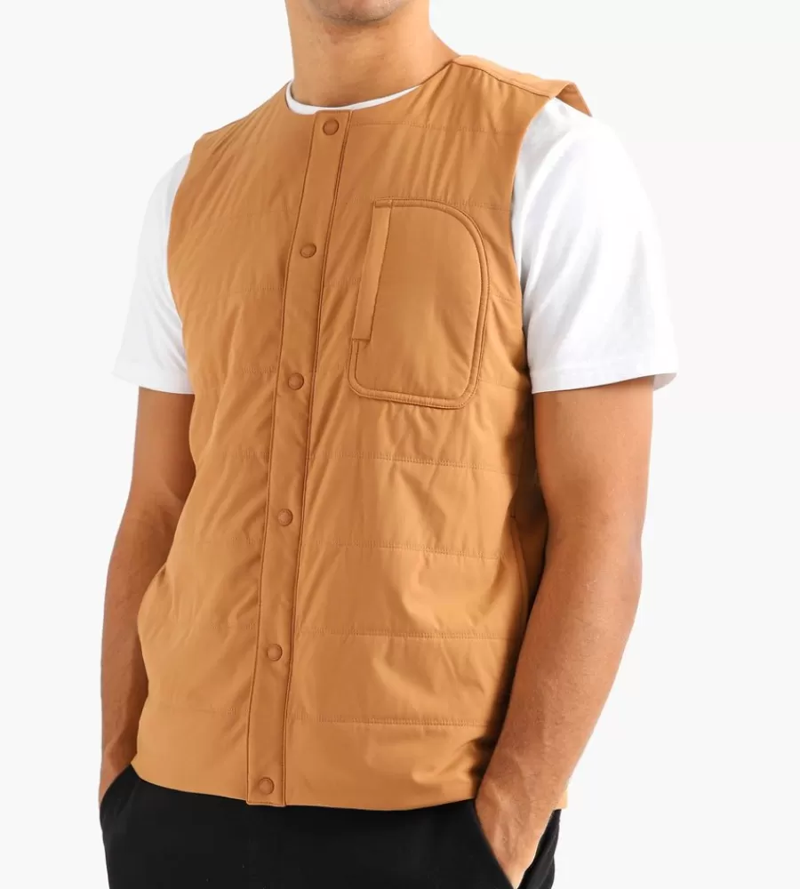 Tops^SNOW PEAK Flexible Insulated Vest Brown