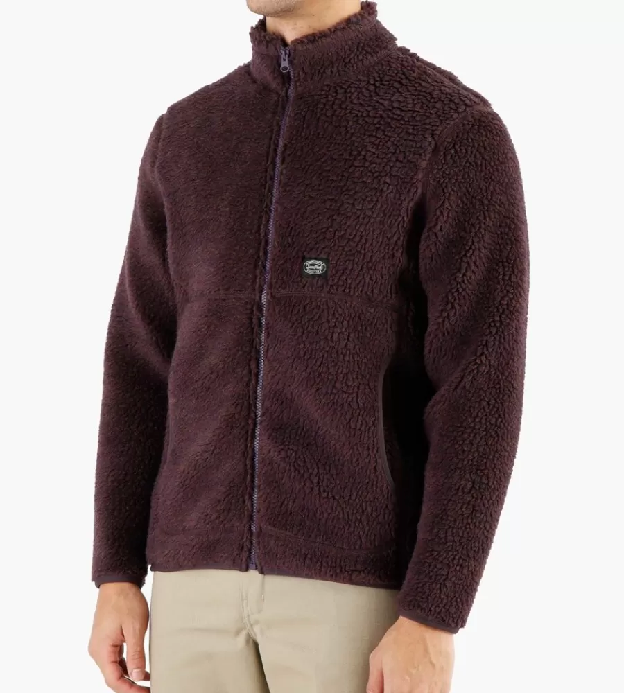 Jassen^SNOW PEAK Wool Fleece Jacket Purple