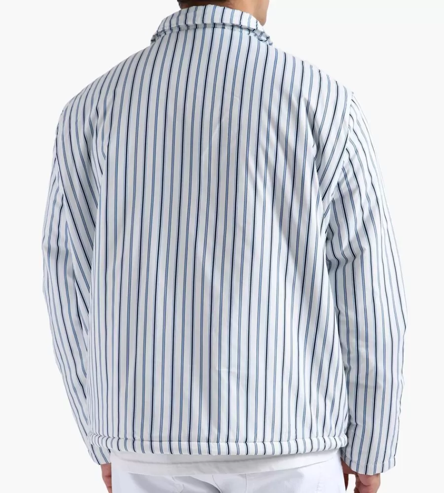 Jassen^SOULLAND Jamie Jacket White Blue Stripes