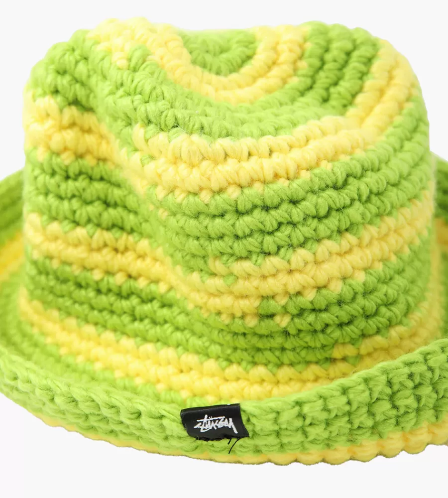 Petten & Mutsen^STUSSY Swirl Knit Bucket Hat Lime