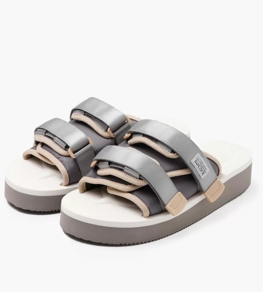 Sandalen & Slippers^SUICOKE Moto-Po Gray White