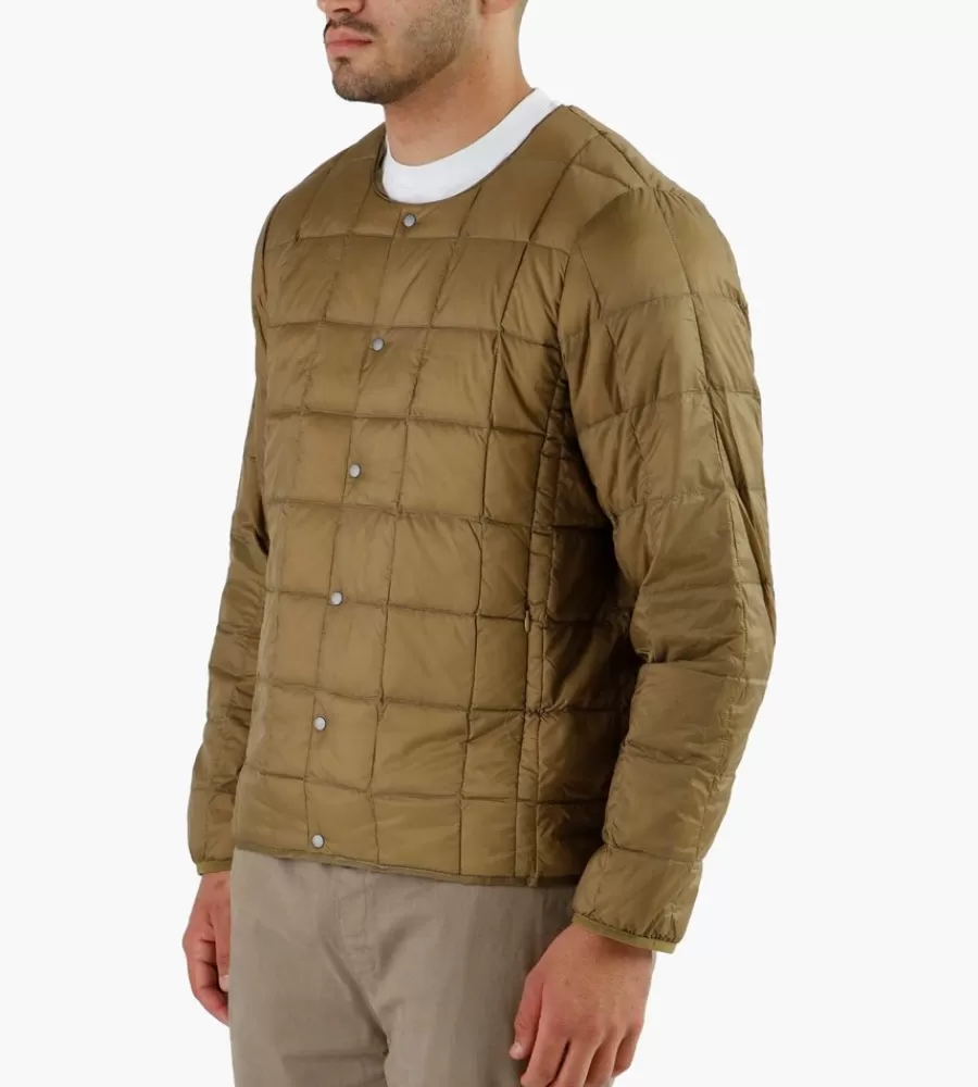 Jassen^TAION Crew-Neck Button Down Jacket Beige