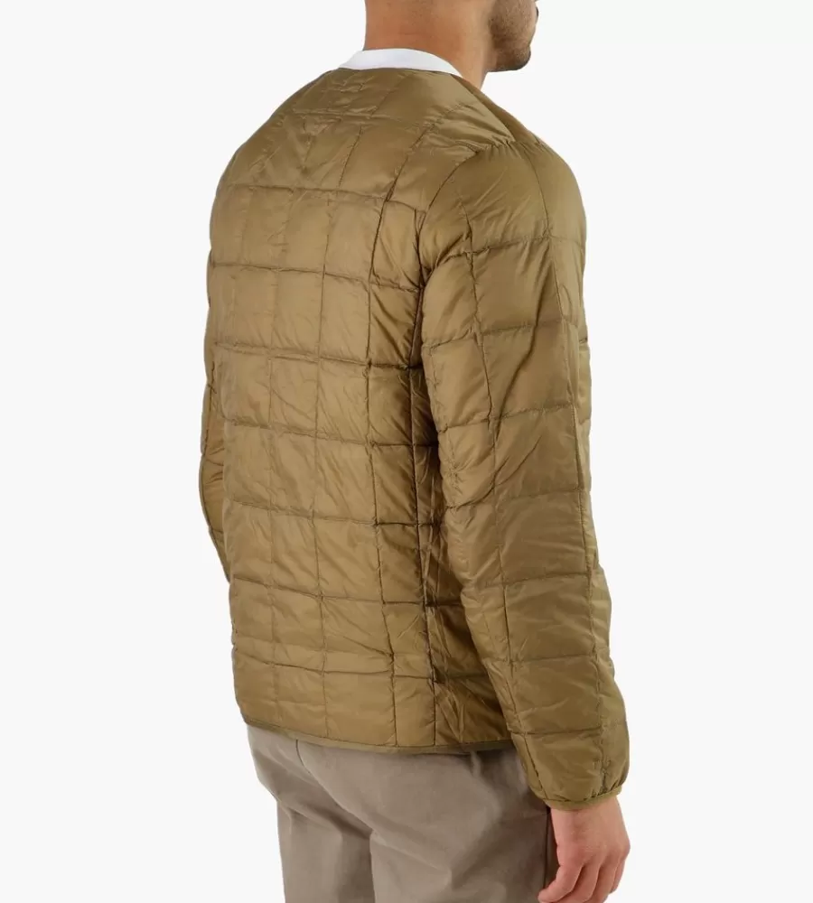 Jassen^TAION Crew-Neck Button Down Jacket Beige