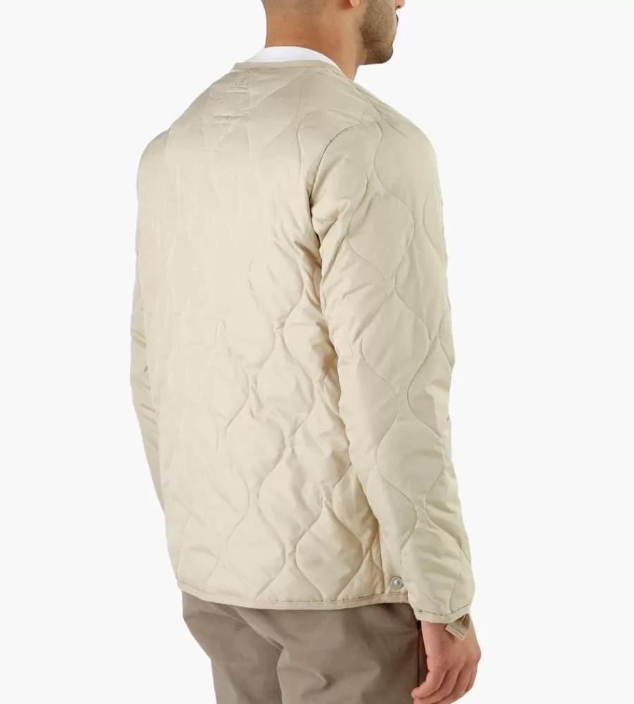 Jassen^TAION Military Crew Neck Down Jacket Cream