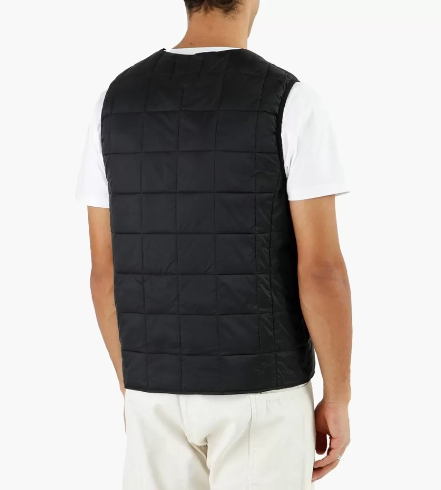 Jassen^TAION V Neck Button Down Vest Black