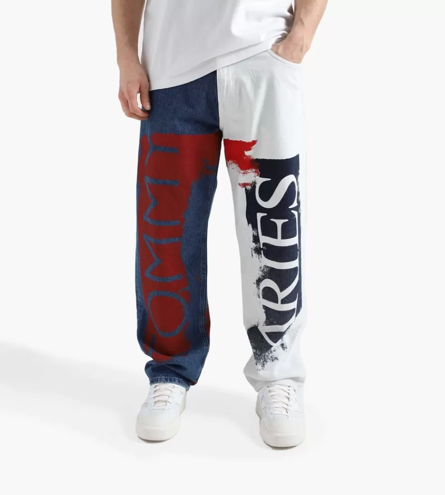 Broeken En Jeans^TOMMY JEANS X Aries Flag Denim Pants Desert Sky