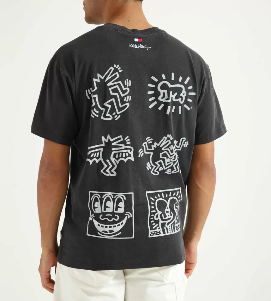 Tops^TOMMY JEANS X Keith Haring T-Shirt Black Multi