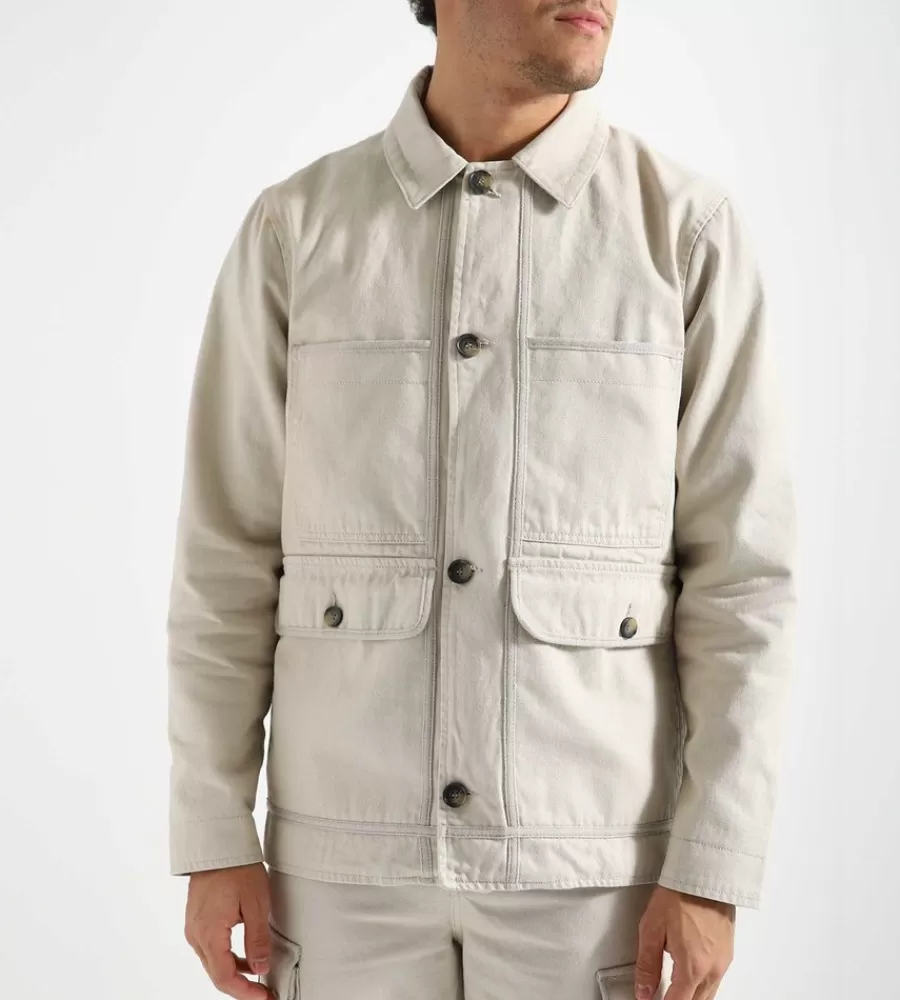 Jassen^WOOD WOOD Bosco Twill Jacket Light Sand