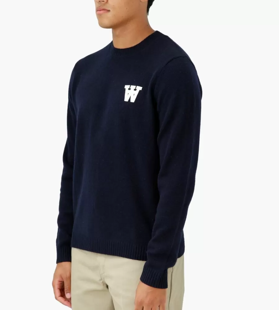 Tops^WOOD WOOD Kevin Lambswool Jumper Navy